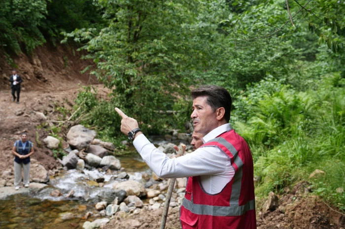 Başkan Ahmet Kaya'dan &Ccedil;ağlayan Şelalesi Projesi'nde İnceleme