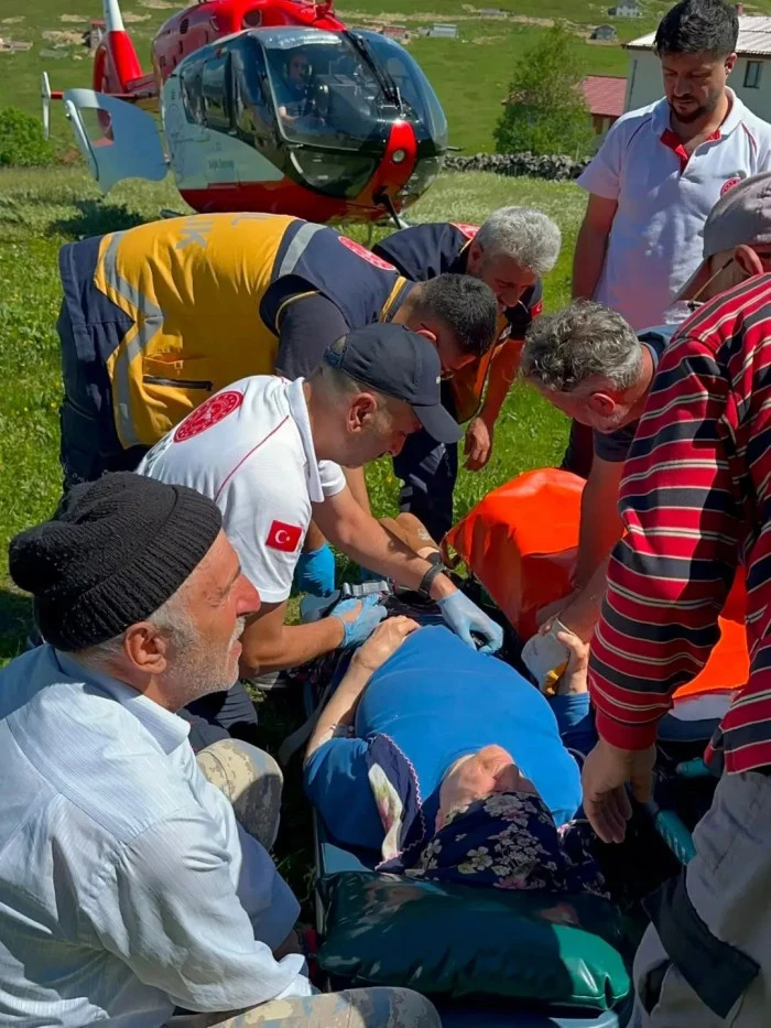 Trabzon'da Mantar Zehirlenmesi Ş&uuml;phesi: Helikopter Ambulans Havalandı