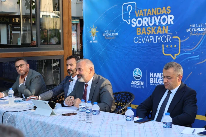 Arsin&rsquo;de vatandaşlarla buluşan Başkan Bilgin, yatırımları anlattı