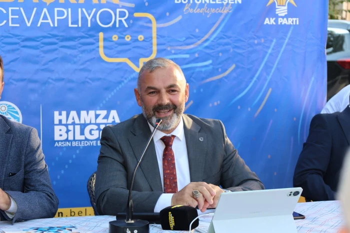 Arsin&rsquo;de vatandaşlarla buluşan Başkan Bilgin, yatırımları anlattı