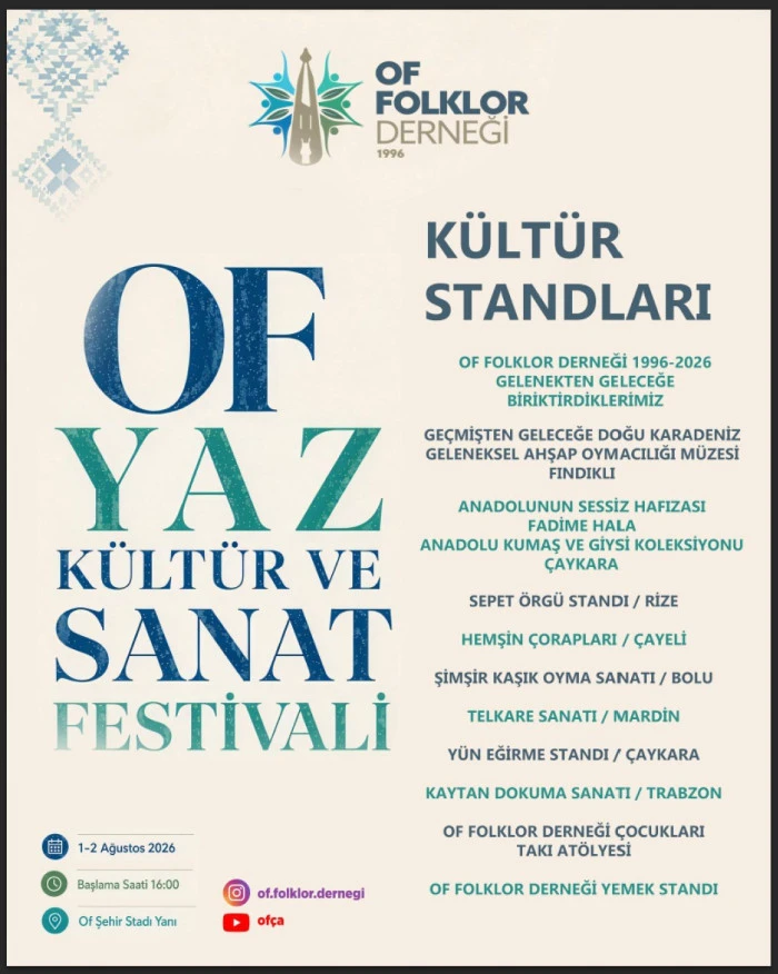 Of'ta iki g&uuml;n s&uuml;recek festival heyecanı başlıyor!