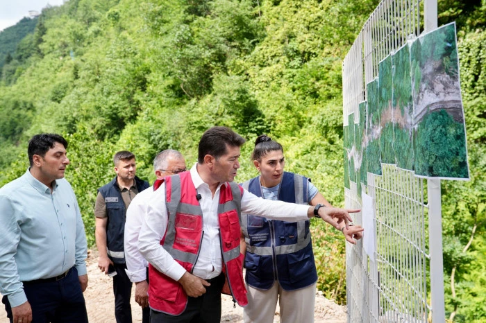 Başkan Ahmet Kaya'dan &Ccedil;ağlayan Şelalesi Projesi'nde İnceleme