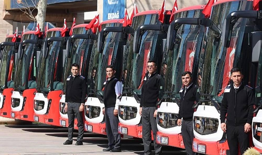 B&uuml;y&uuml;kşehir toplu taşıma filosuna 19 yeni otob&uuml;s daha kattı 