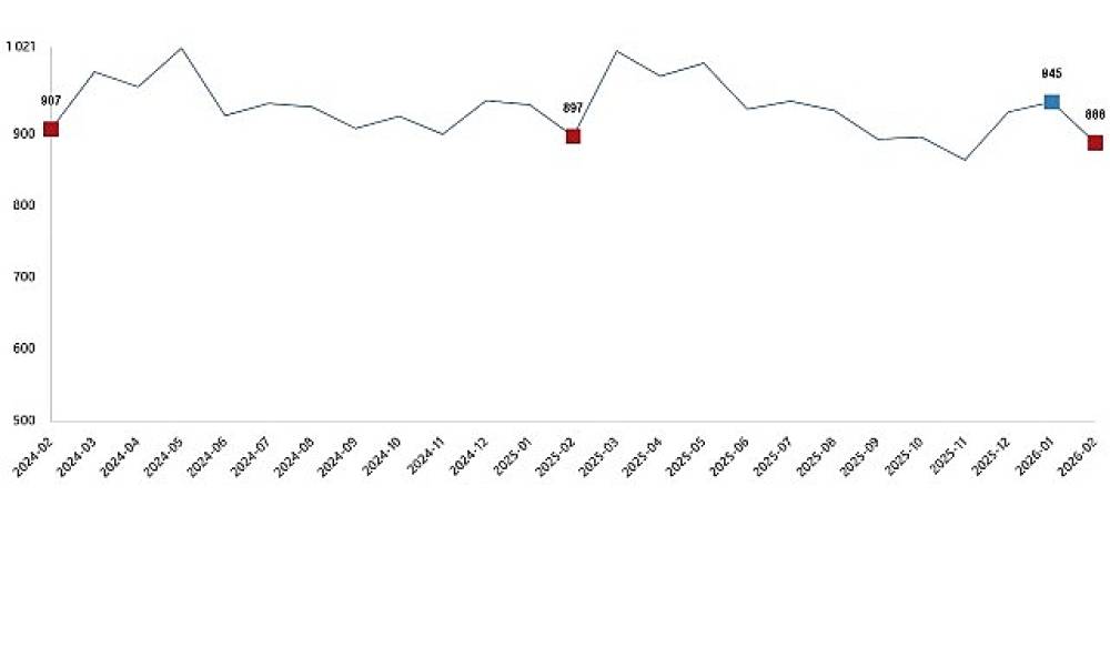 S&uuml;t ve S&uuml;t &Uuml;r&uuml;nleri &Uuml;retimi, Şubat 2026