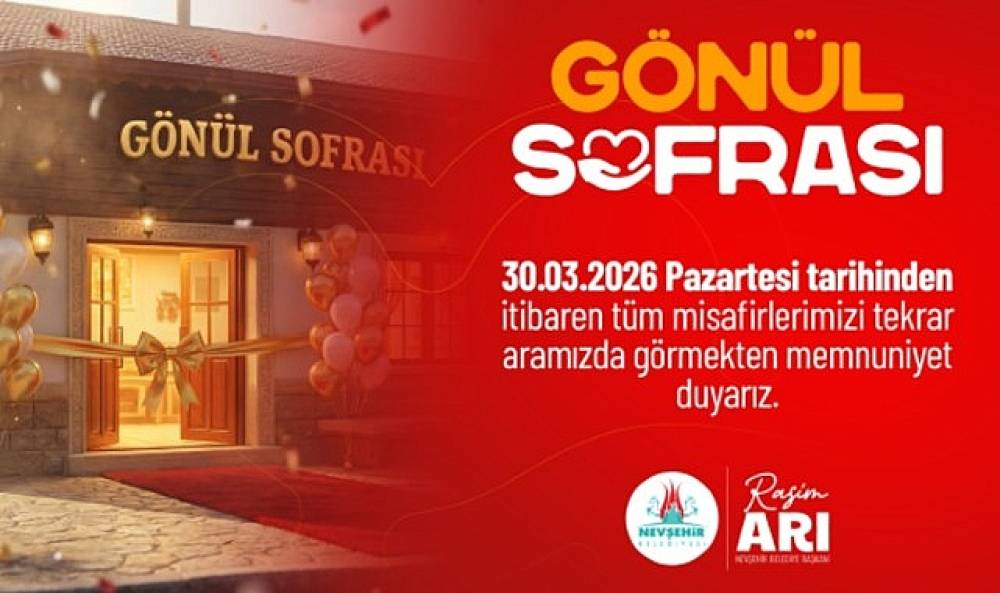 G&ouml;n&uuml;l Sofrası Restoran 30 Mart'da Hizmet Vermeye Başlayacak