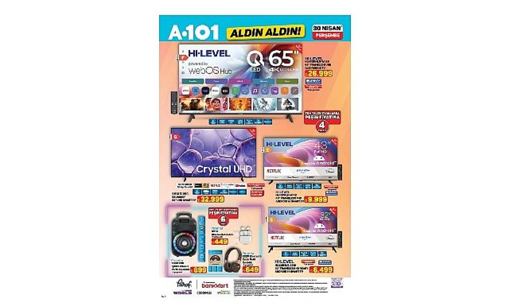 30 Nisan'da A101'de Mobilite ve Teknoloji &Uuml;r&uuml;nleri