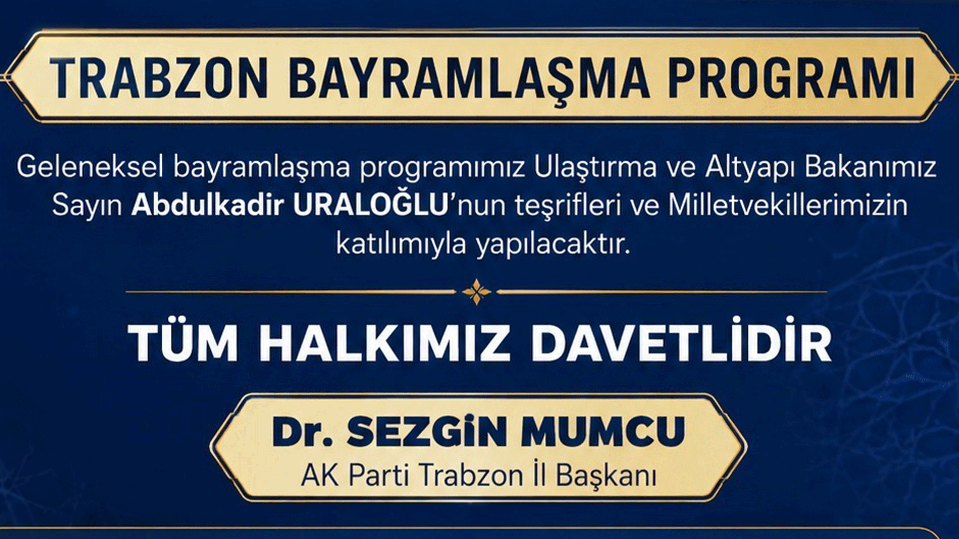 AK Parti Trabzon&rsquo;dan Bayramda Birlik ve Kardeşlik Mesajı