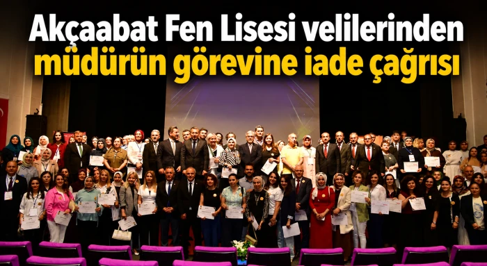 Ak&ccedil;aabat Fen Lisesi velilerinden m&uuml;d&uuml;r&uuml;n g&ouml;revine iade &ccedil;ağrısı