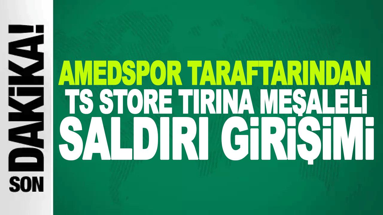 Amedspor taraftarından Trabzonspor&rsquo;un TS Store tırına meşaleli saldırı girişimi