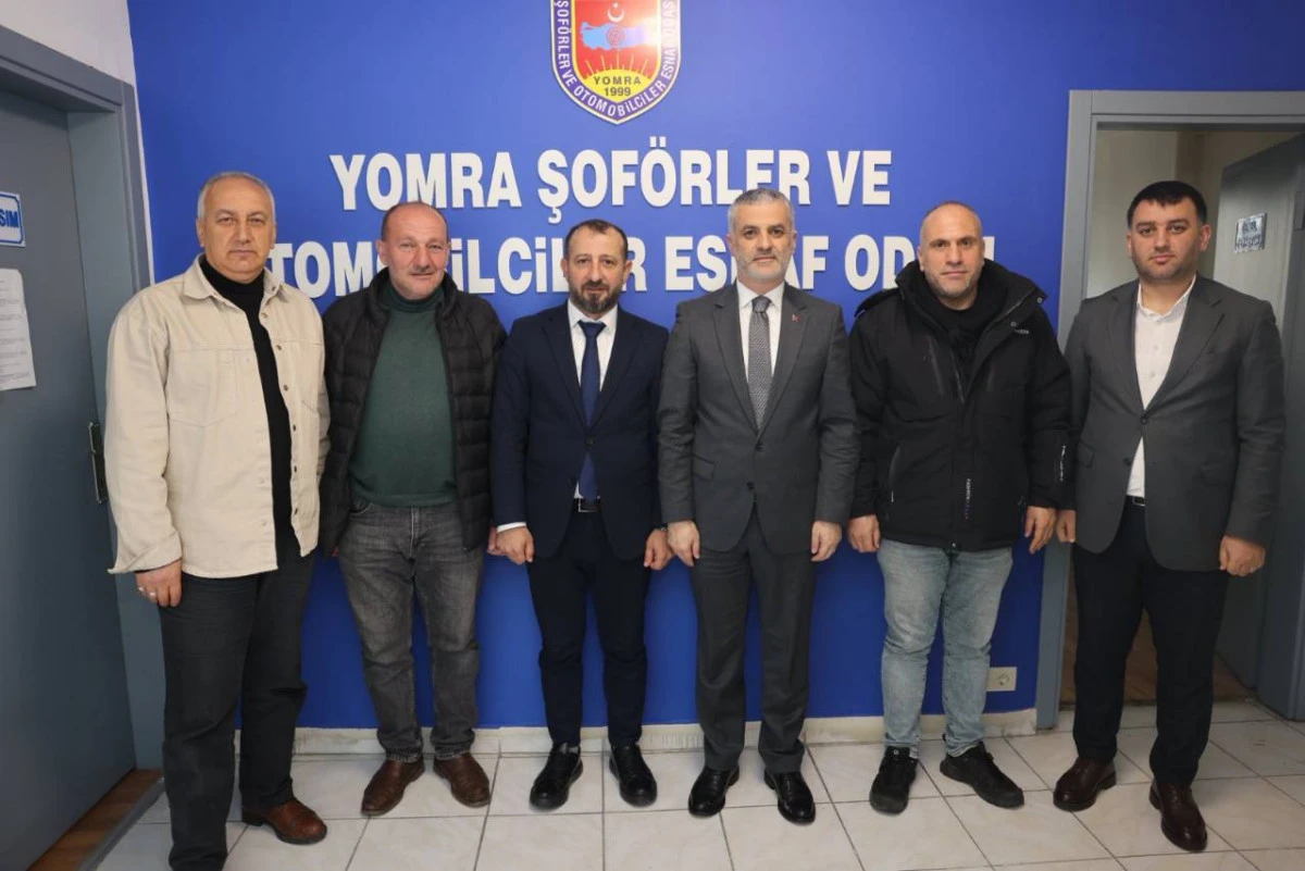 Başkan Mustafa Bıyık, Yomra Şof&ouml;rler ve Otomobilciler Odası Y&ouml;netimini Ziyaret Etti