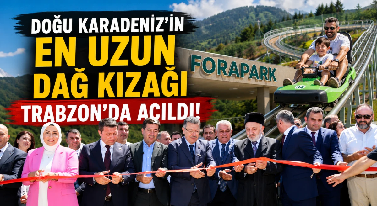 Doğu Karadeniz'in En Uzun Dağ Kızağı Trabzon'da A&ccedil;ıldı! 300 Milyon Liralık Dev Turizm Yatırımı