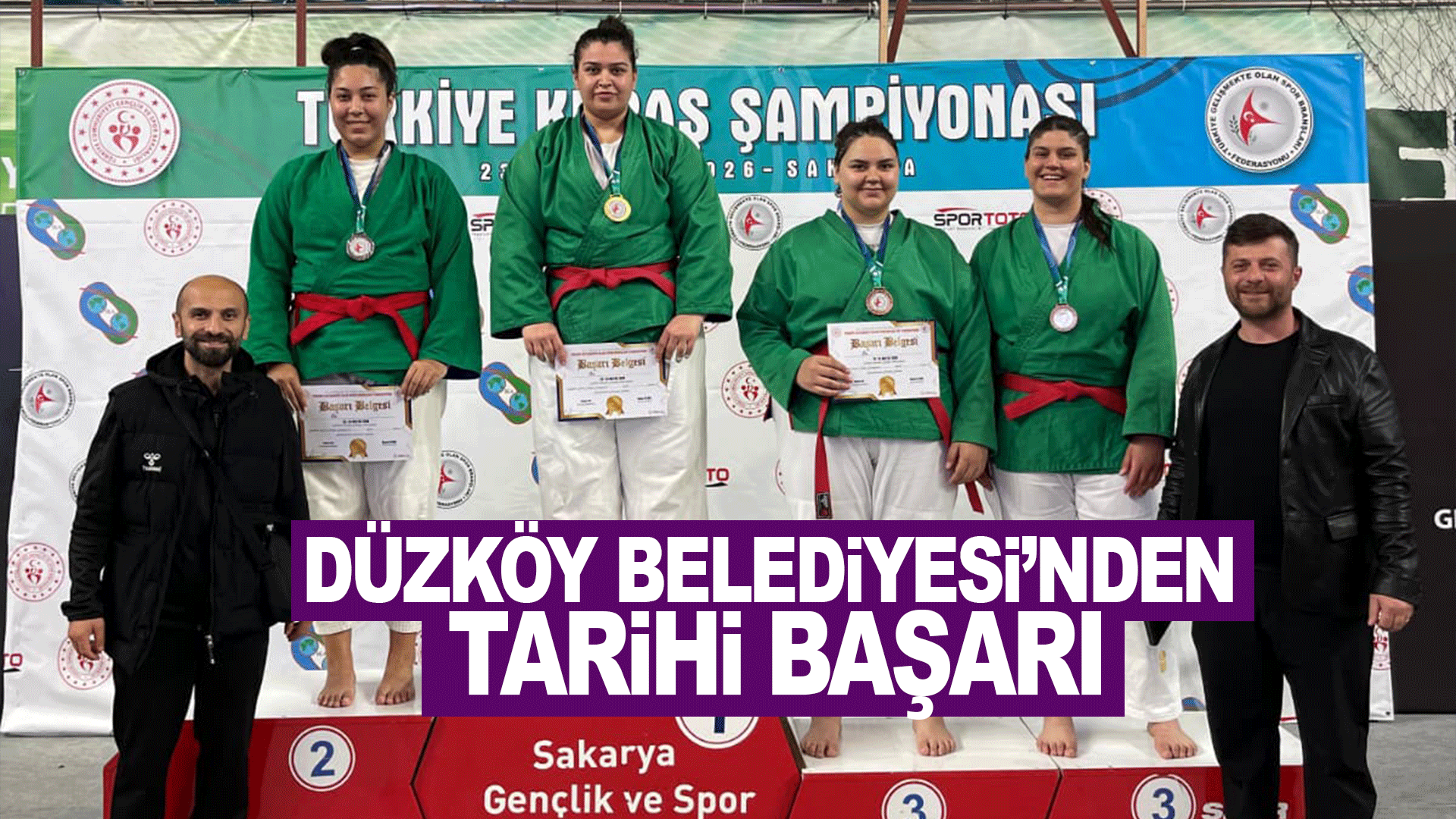 D&uuml;zk&ouml;y sporcuları T&uuml;rkiye&rsquo;ye damga vurdu