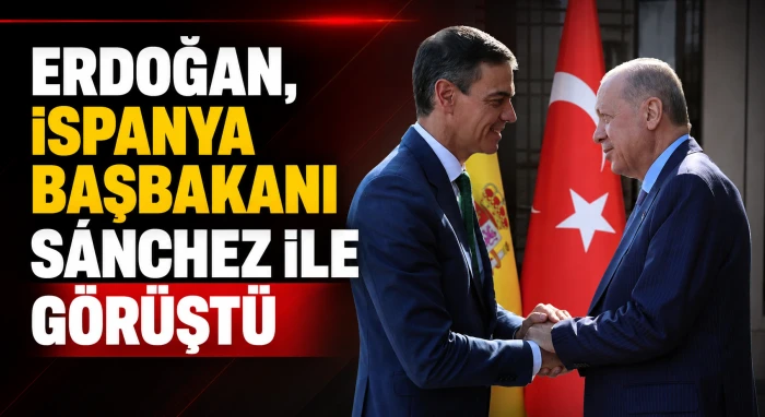 Erdoğan, İspanya Başbakanı S&aacute;nchez ile g&ouml;r&uuml;şt&uuml;