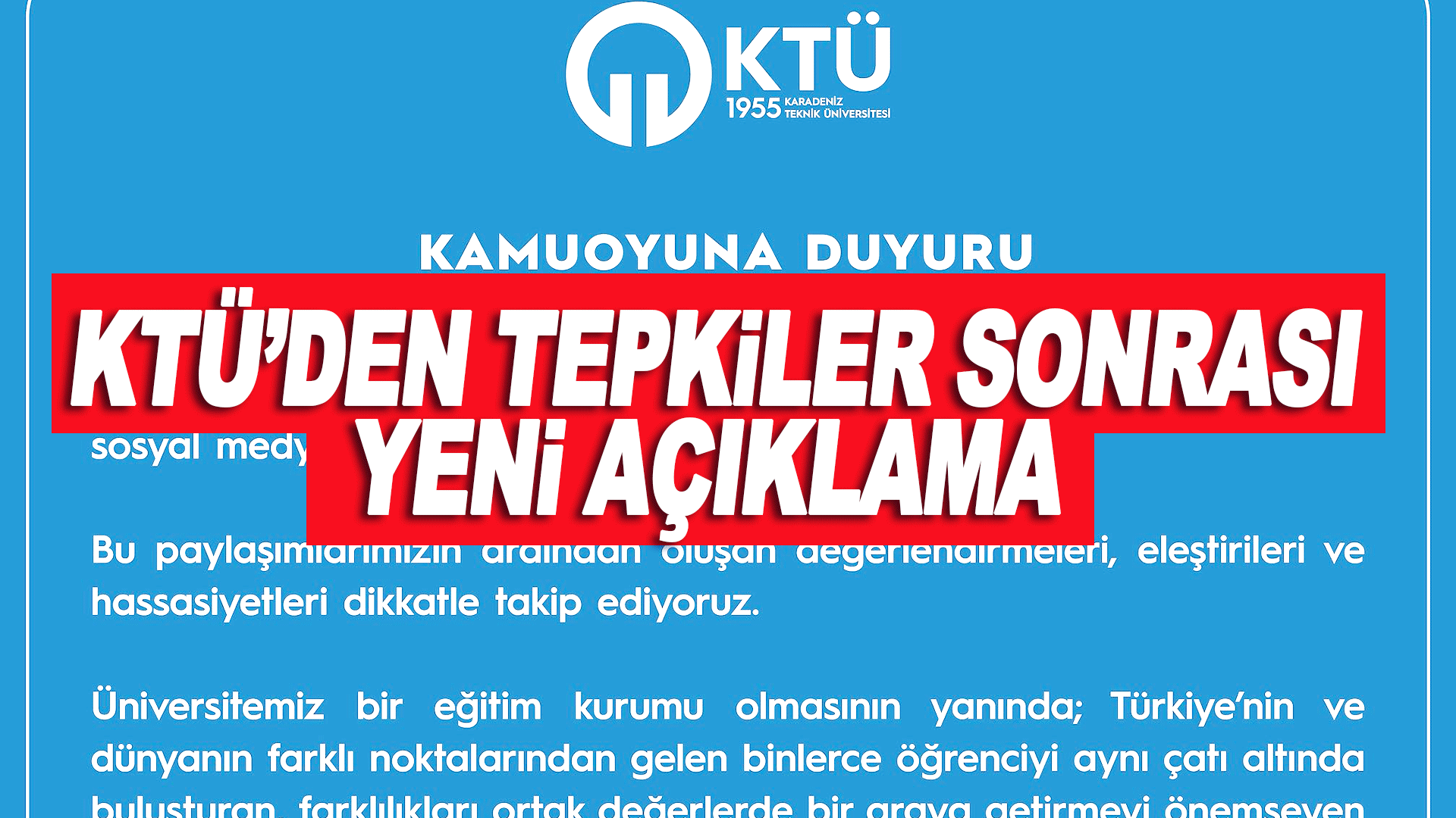KT&Uuml;&rsquo;den Tepkiler Sonrası Yeni A&ccedil;ıklama