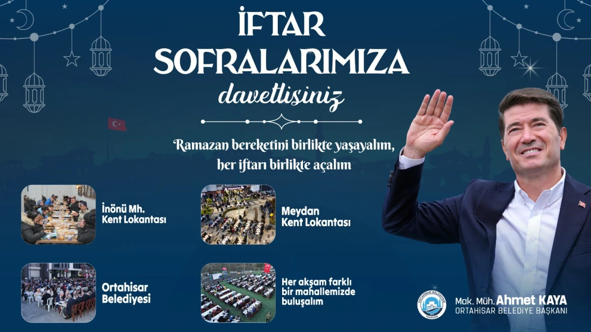 Ortahisar Belediyesi, Ramazan ayında iftar sofraları ve dayanışma programlarıyla kentte manevi atmosferi g&uuml;&ccedil;lendiriyor.