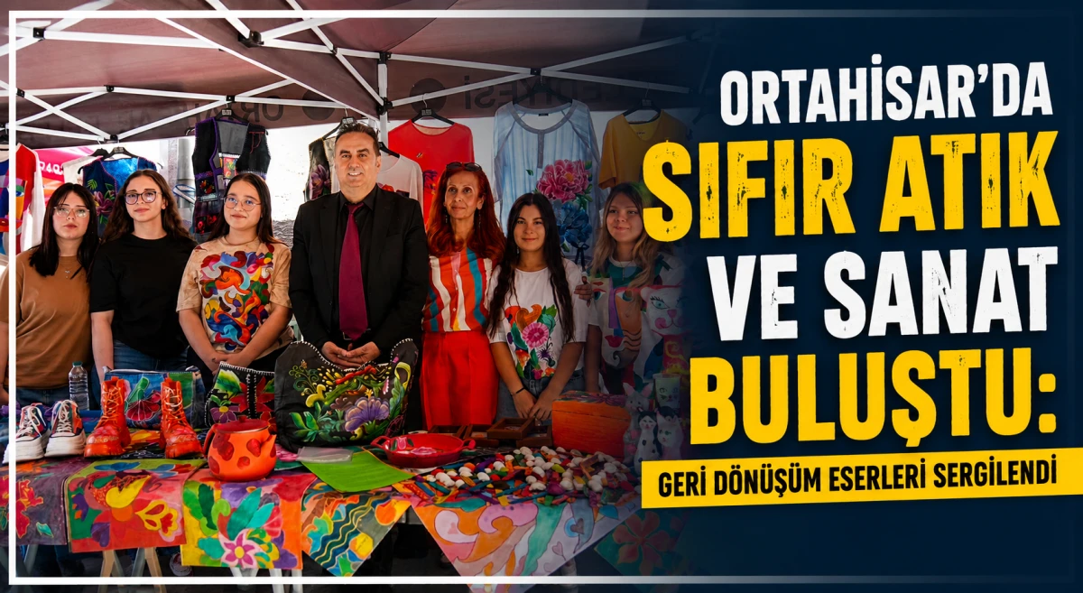 Ortahisar&rsquo;da geri d&ouml;n&uuml;ş&uuml;m malzemeleri sanat eserine d&ouml;n&uuml;şt&uuml;