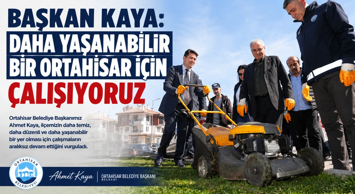 Ortahisar'da parklar ve yeşil alanlar yaza hazırlandı.
