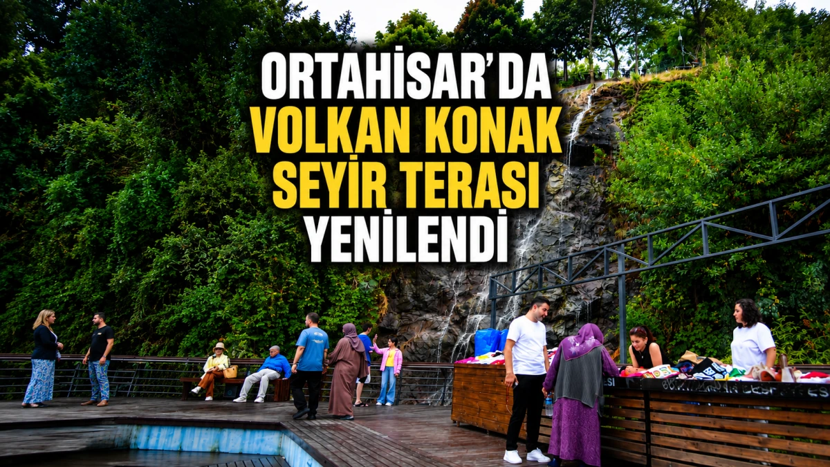 Ortahisar&rsquo;daki Volkan Konak Seyir Terası'na Şelale Dokunuşu!