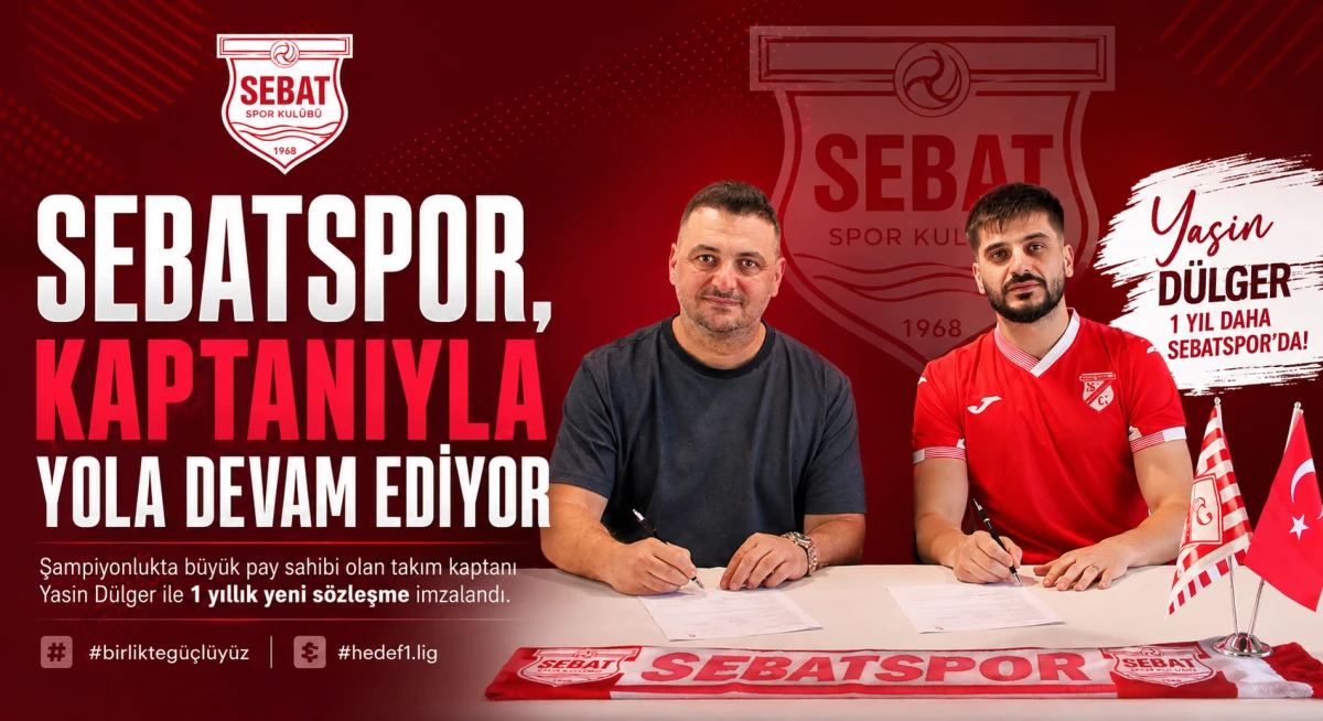 Sebatspor'da Kaptan Yasin D&uuml;lger ile 1 Yıllık Yeni S&ouml;zleşme