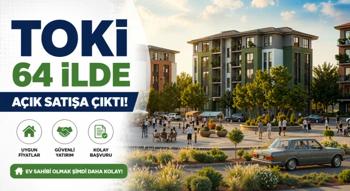 TOKİ 64 ilde a&ccedil;ık satışa &ccedil;ıktı.. 20 bin konut kurasız satılacak