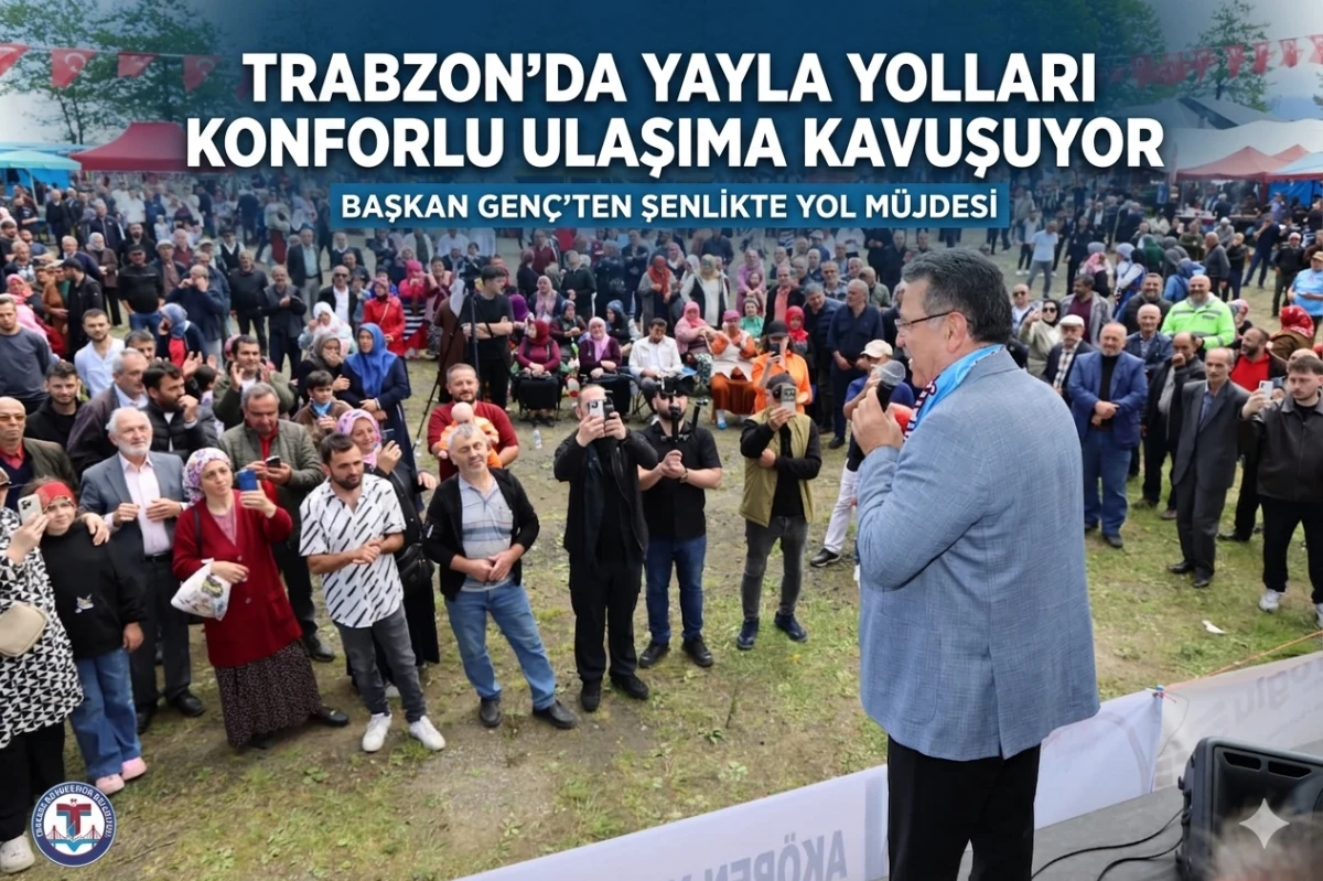 Trabzon B&uuml;y&uuml;kşehir Belediye Başkanı Ahmet Metin Gen&ccedil; Ak&ccedil;aabat'ta yol m&uuml;jdesi verdi
