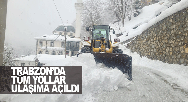Trabzon B&uuml;y&uuml;kşehir Belediyesi karla m&uuml;cadelede t&uuml;m yolları ulaşıma a&ccedil;tı