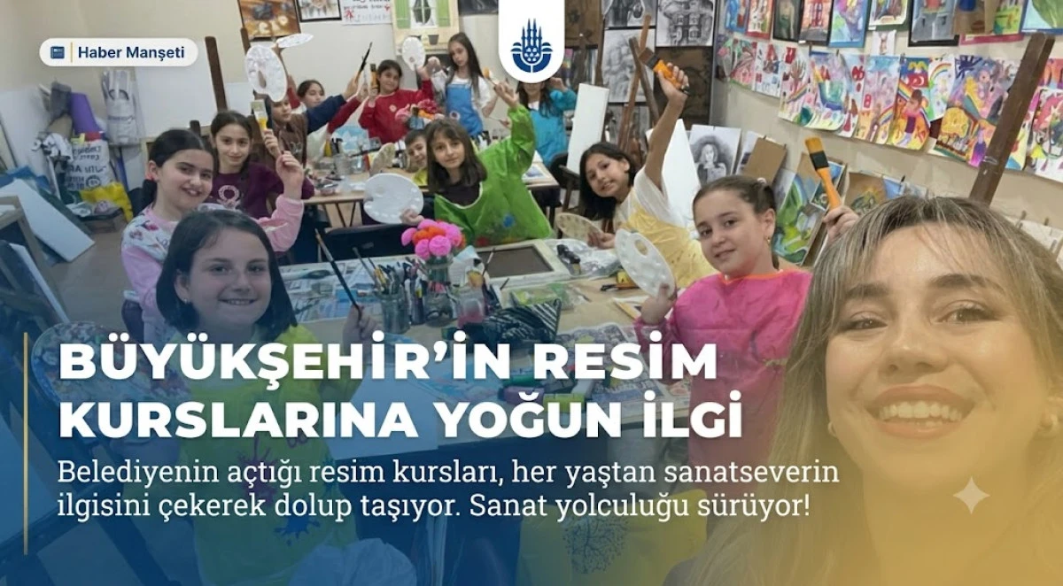 Trabzon B&uuml;y&uuml;kşehir Belediyesi resim kurslarına yoğun ilgi! 160 kursiyer eğitim alıyor