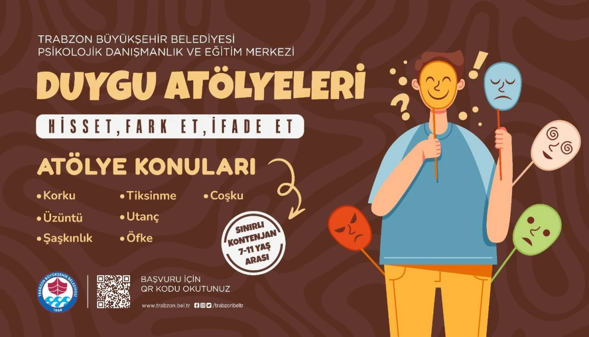 Trabzon Büyükşehir Belediyesi’nden çocukların duygusal gelişimine yönelik “Duygu Atölyeleri” projesi