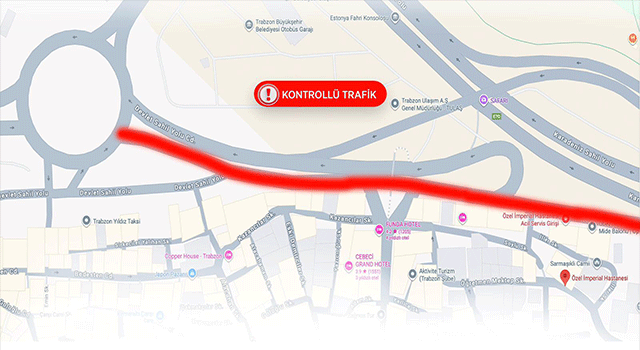 Trabzon B&uuml;y&uuml;kşehir Belediyesi&rsquo;nden Cumhuriyet Caddesi i&ccedil;in s&uuml;r&uuml;c&uuml;lere gece saatlerinde trafik uyarısı
