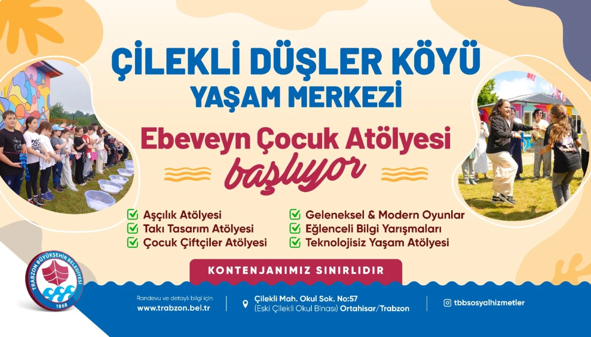 Trabzon B&uuml;y&uuml;kşehir'den ebeveyn ve &ccedil;ocukları buluşturan at&ouml;lye programı