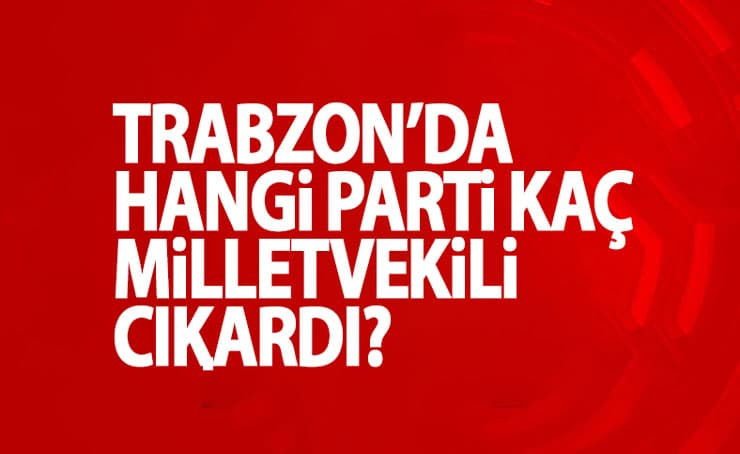 Trabzon seçim sonuçları 2023…