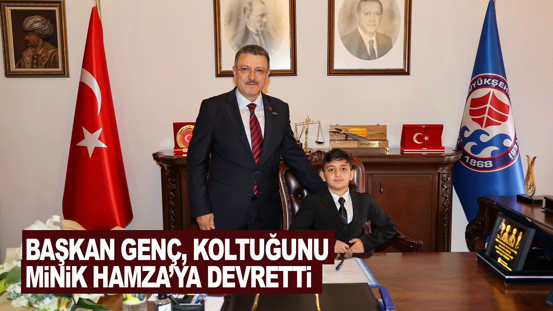 Trabzon&rsquo;da 23 Nisan&rsquo;da Başkanlık Koltuğu Minik Hamza&rsquo;ya Emanet Edildi