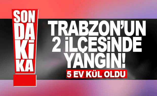 Trabzon'da 5 ev k&uuml;l oldu