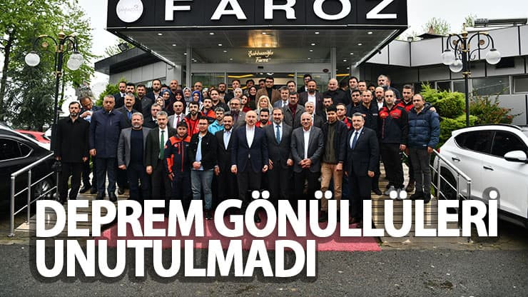 Trabzon'da deprem gönüllüleri unutulmadı