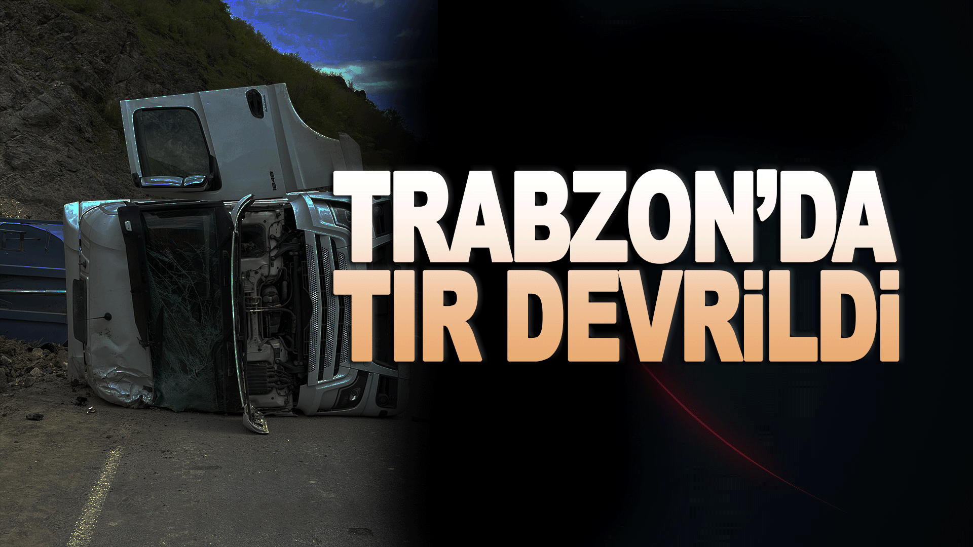 Trabzon&rsquo;da Kontrolden &Ccedil;ıkan Tır Kaza Yaptı