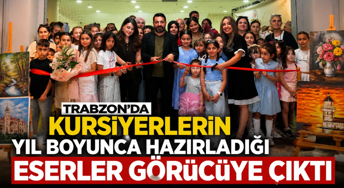 Trabzon&rsquo;da kursiyerlerin yıl boyunca hazırladığı eserler g&ouml;r&uuml;c&uuml;ye &ccedil;ıktı