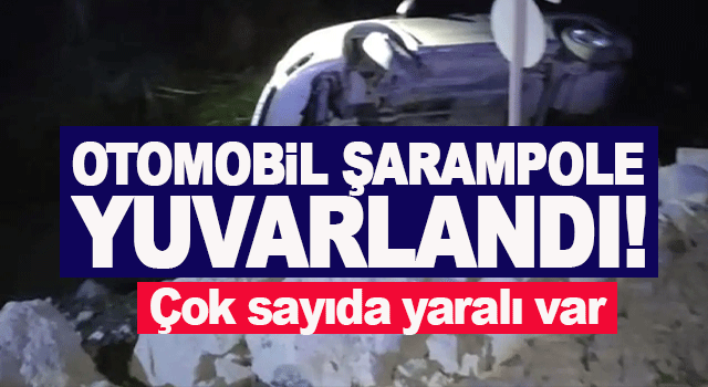 Trabzon&rsquo;da otomobil şarampole yuvarlandı! &Ccedil;ok sayıda yaralı var...