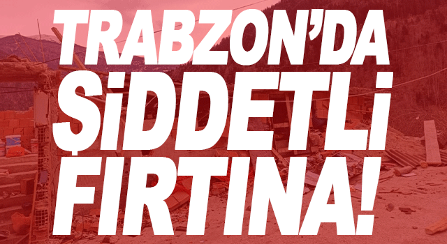 Trabzon&rsquo;da şiddetli fırtına &ccedil;atı u&ccedil;urdu, 4 ara&ccedil; zarar g&ouml;rd&uuml;