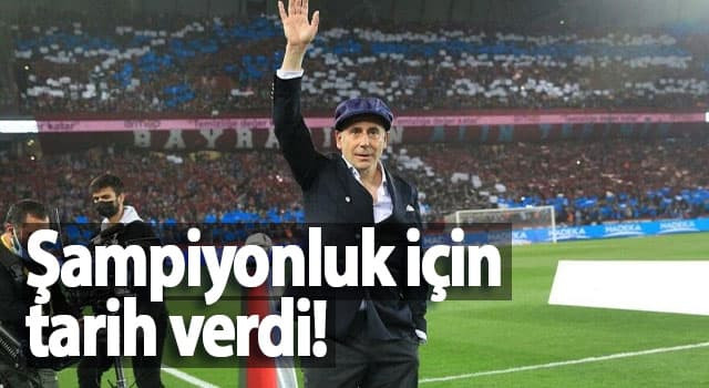 Trabzonspor Teknik Direktörü Abdullah Avcı şampiyonluk için tarih verdi!
