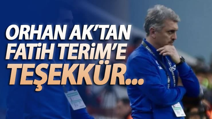 Trabzonspor teknik direktörü Orhan Ak’tan Fatih Terim’e teşekkür