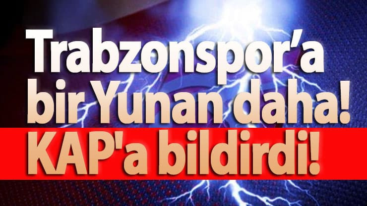 Trabzonspor yeni transferini KAP'a bildirdi!