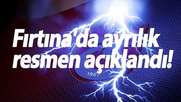 Trabzonspor'da ayrılık resmen açıklandı! 