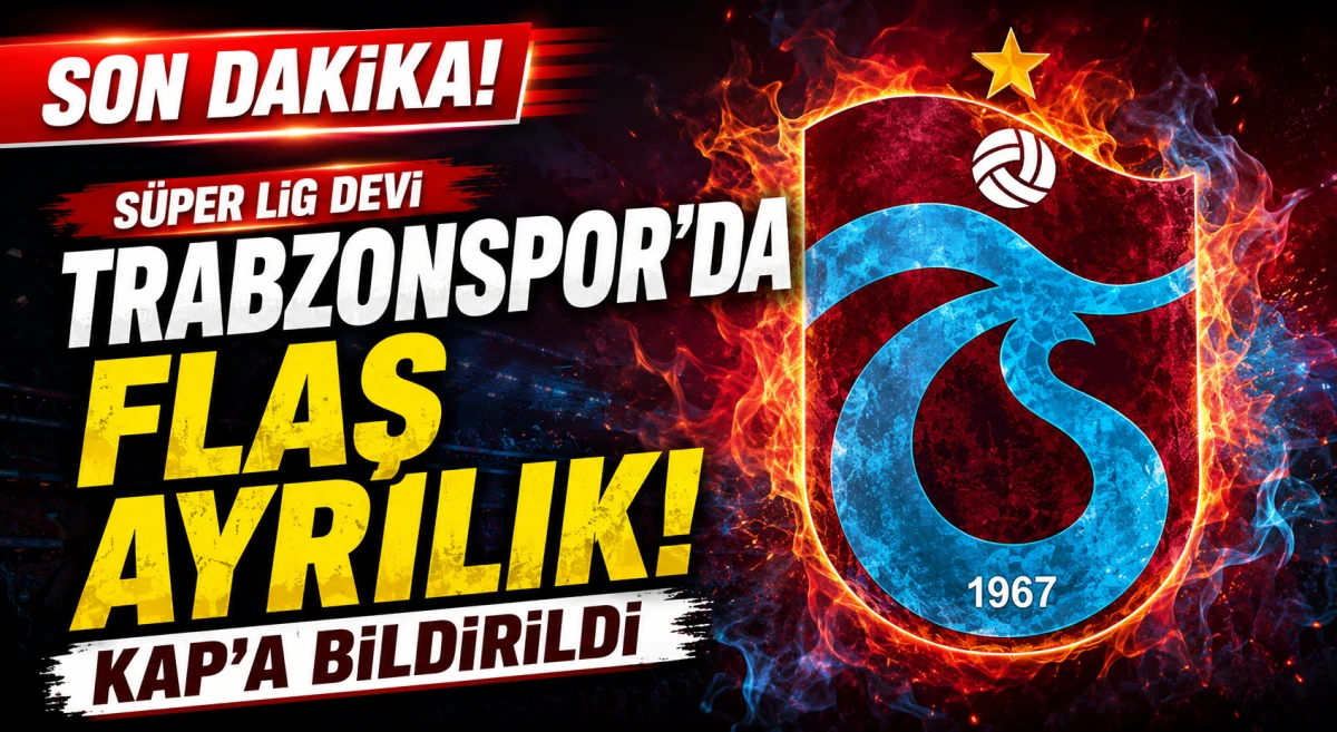 Trabzonspor'da ayrılık resmen a&ccedil;ıklandı! KAP'a bildirildi