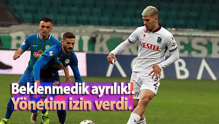 Trabzonspor'da beklenmedik ayrılık!. Yönetim izin verdi.