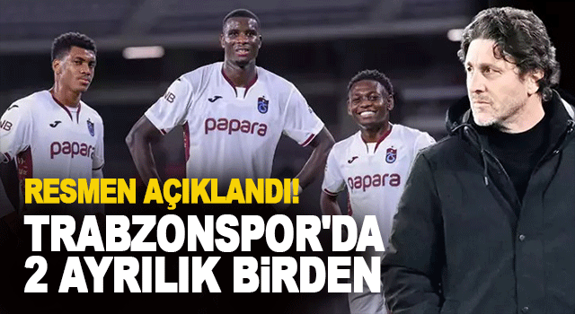 Trabzonspor'da iki ayrılık! KAP'a Bildirdi