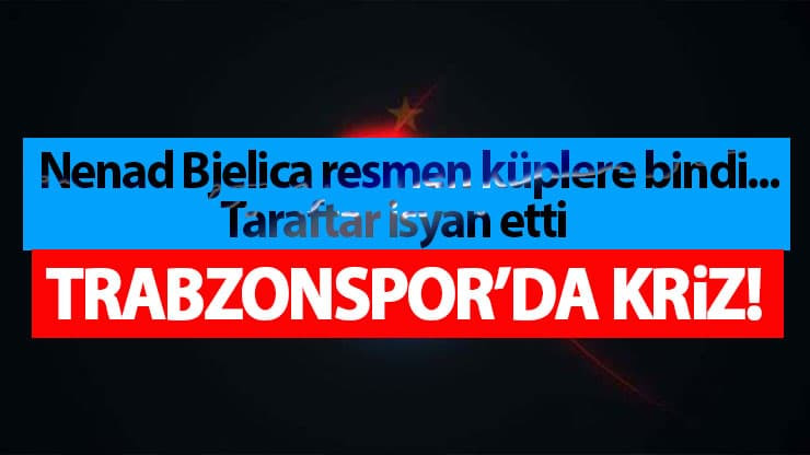 Trabzonspor'da kriz!