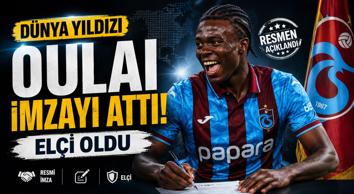 Trabzonspor'un d&uuml;nya yıldızı Oulai imzayı attı! Marka el&ccedil;isi oldu