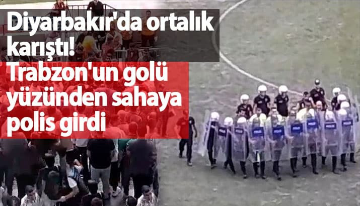 Trabzon'un golü yüzünden sahaya polis girdi