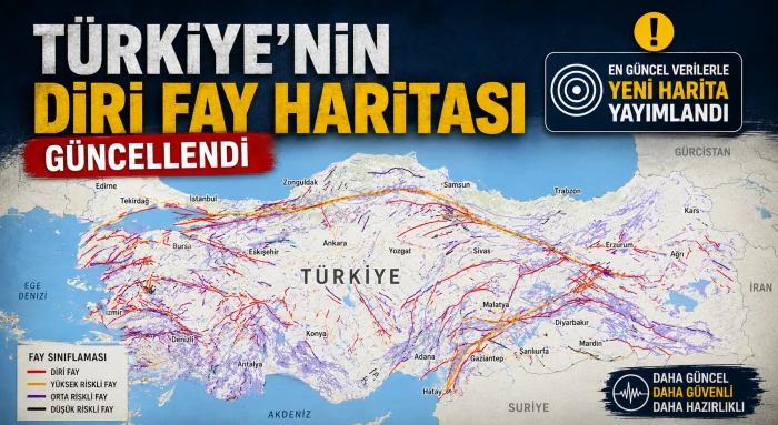 T&uuml;rkiye'nin diri fay haritası g&uuml;ncellendi