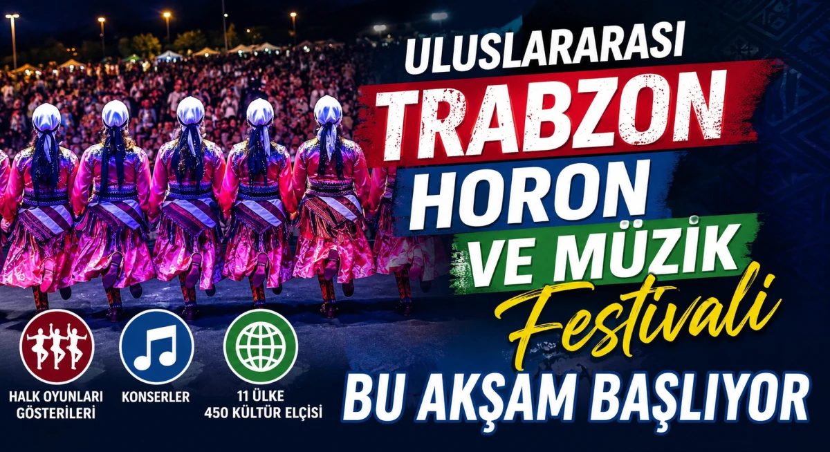 Uluslararası Trabzon Horon ve M&uuml;zik Festivali bu akşam Trabzon'da başlıyor